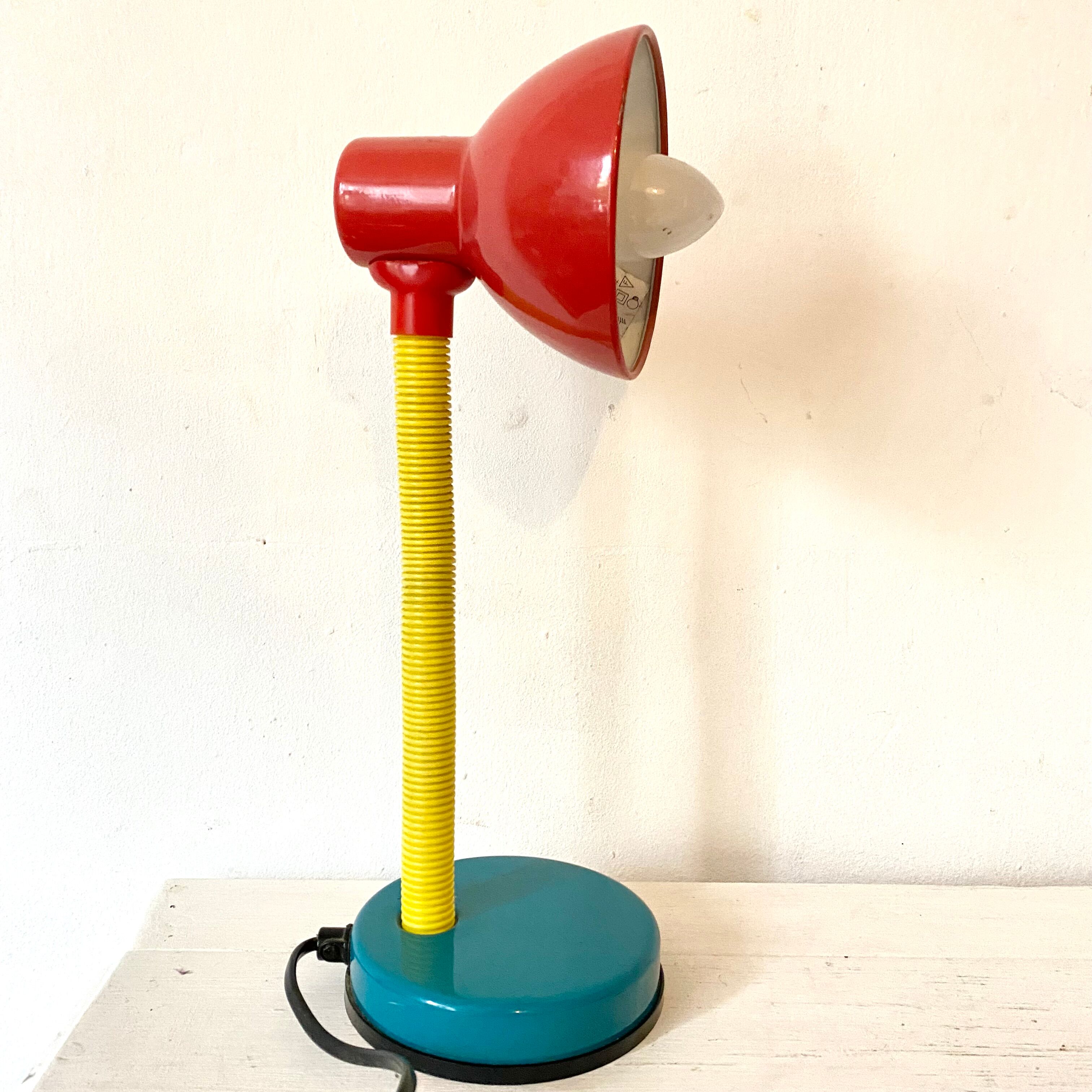 Desk lamp 80s tricolor