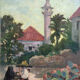 Tableau HSC Orientaliste "Femmes devant le Minaret" début XX° siècle