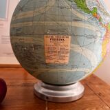 Old luminous earth globe