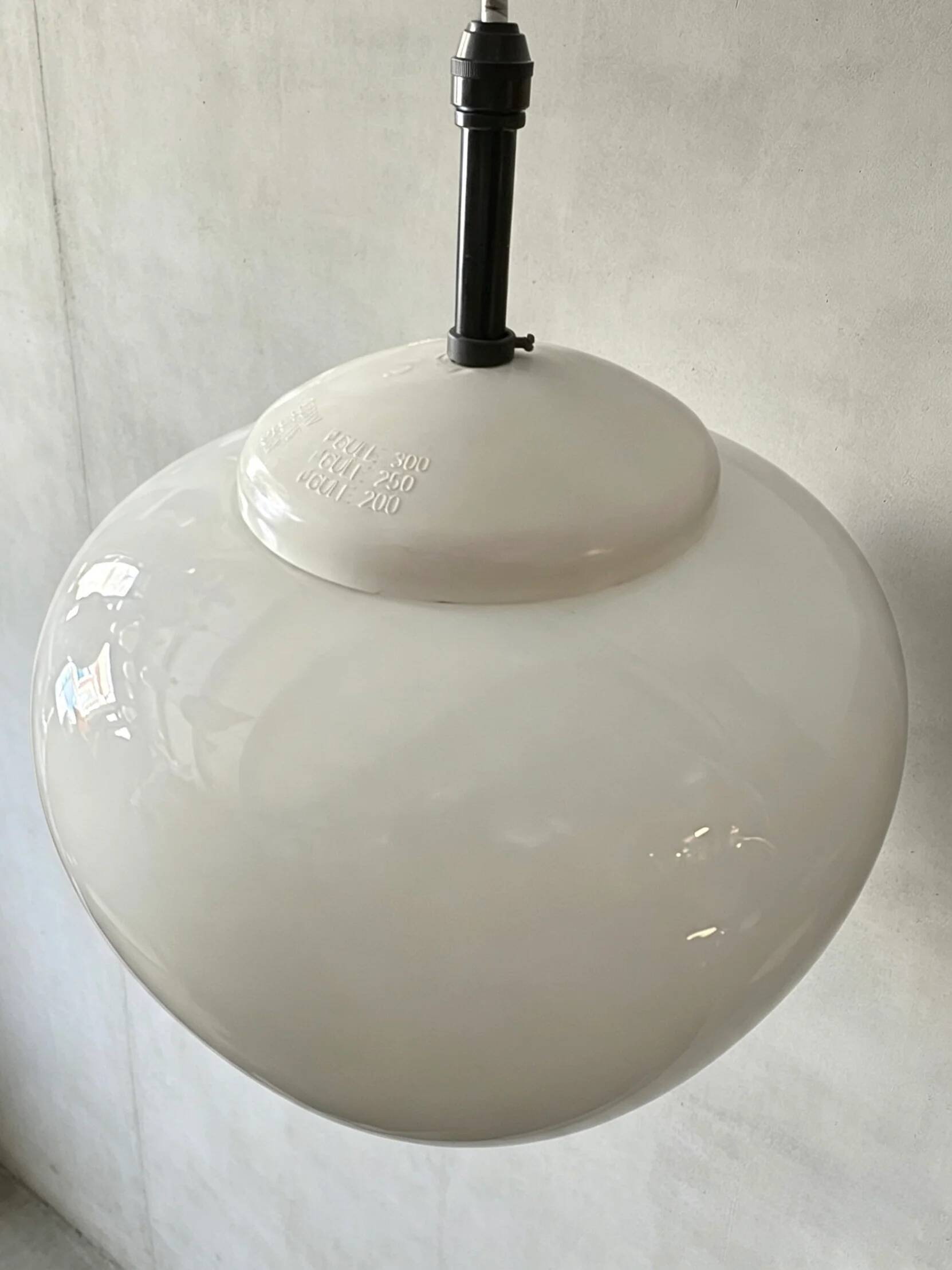 1960s Czech opaline pendant light by Napako