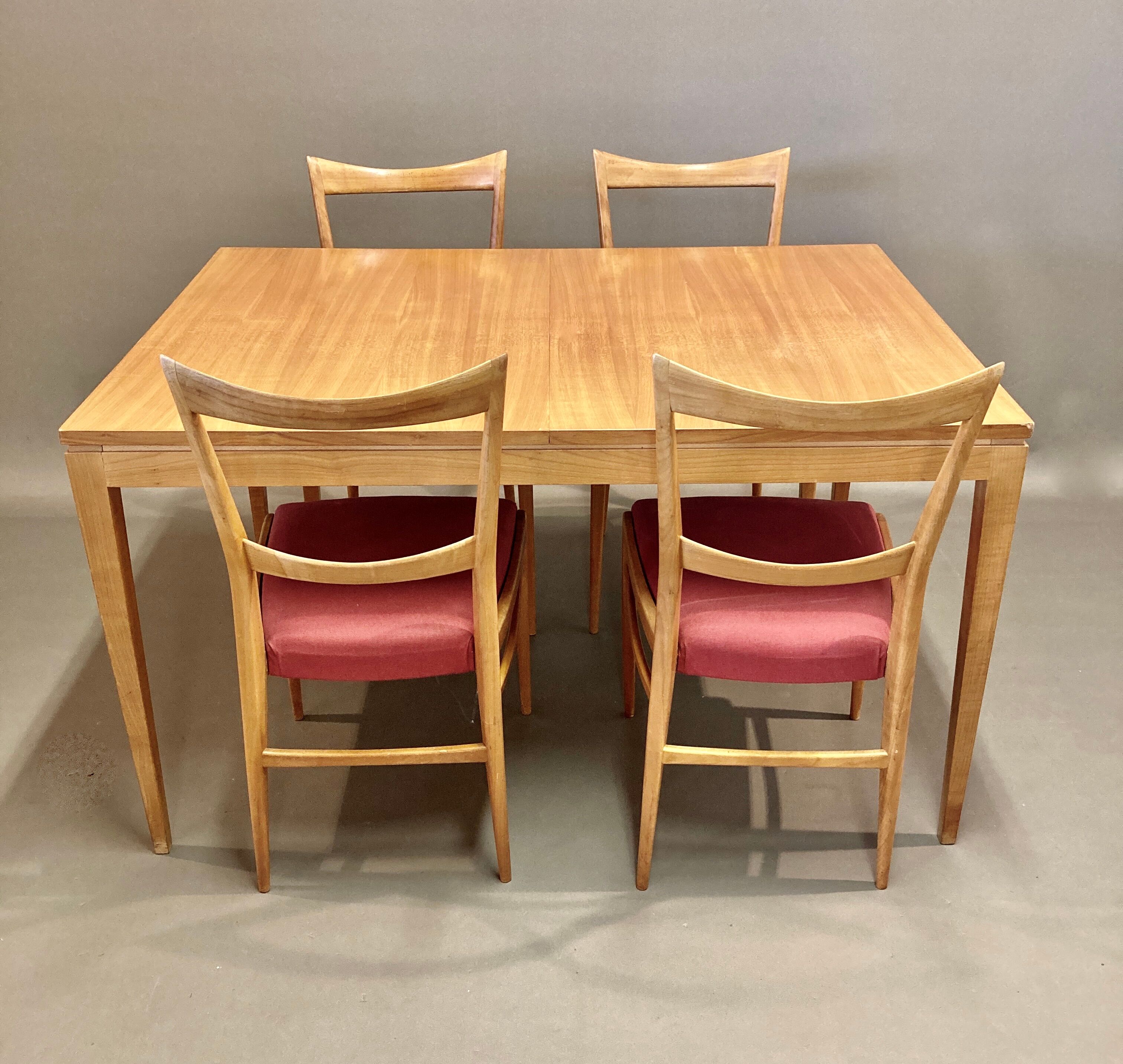 Set of 5 scandinavian chairs 1950