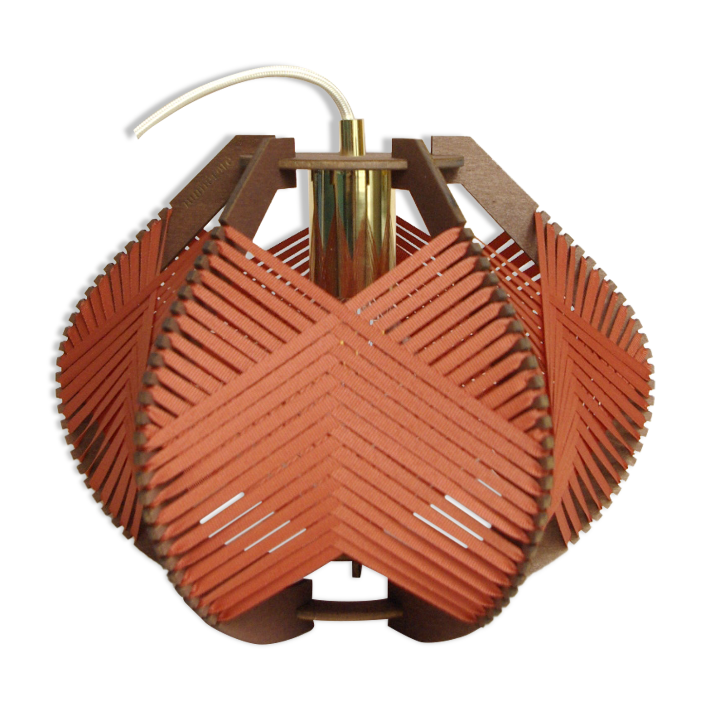Lampe brique tissée à poser