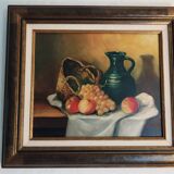 Still life with fruit signed Leroux