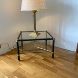 Leather-covered coffee table