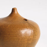 Vase soliflore vintage couleur camel signé