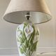 Lampe italienne fleurs d'arum vintage