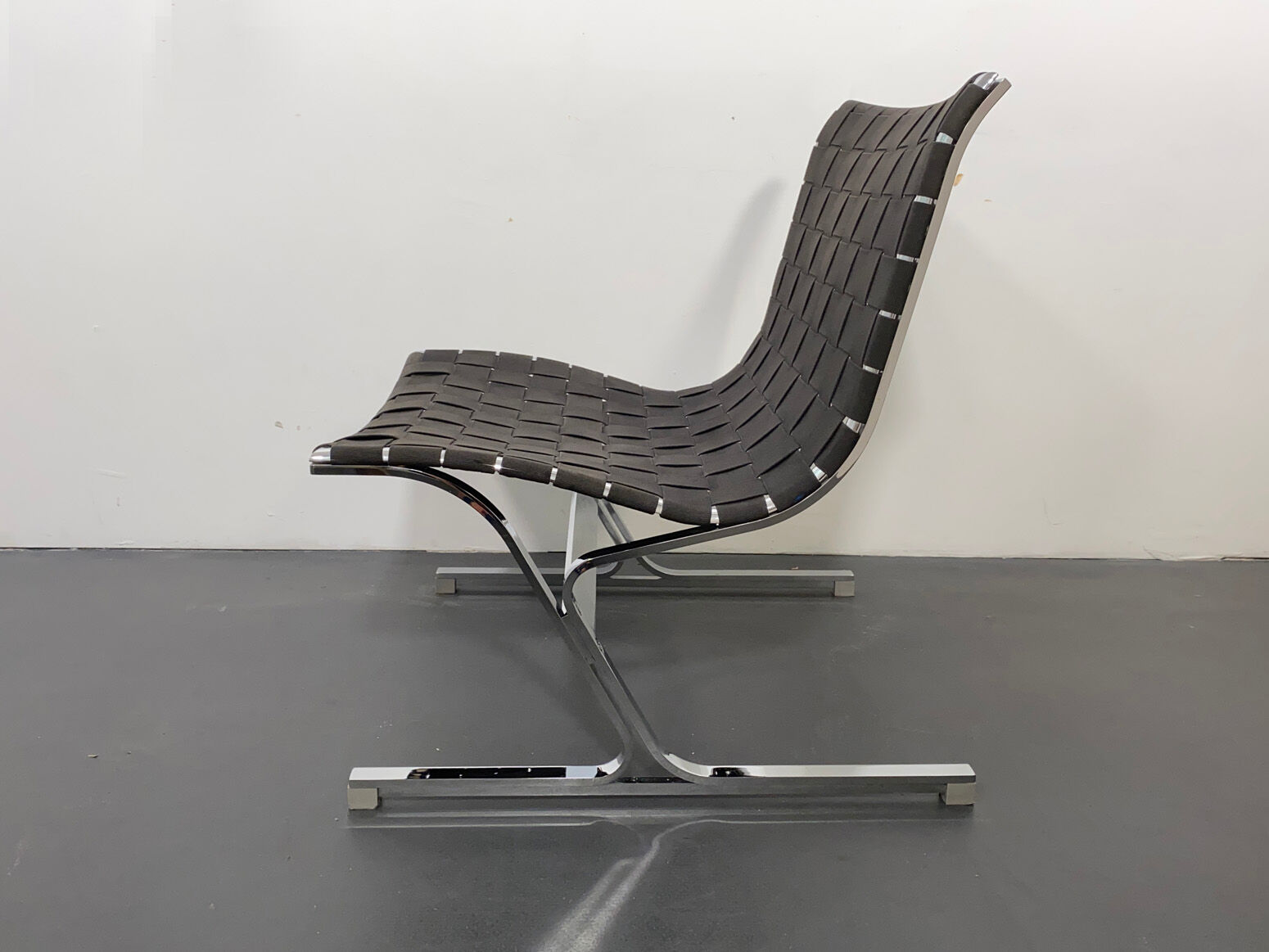 Luar lounge chair, black, by Ross Littell for ICF de Padova, Italy, 1960s.