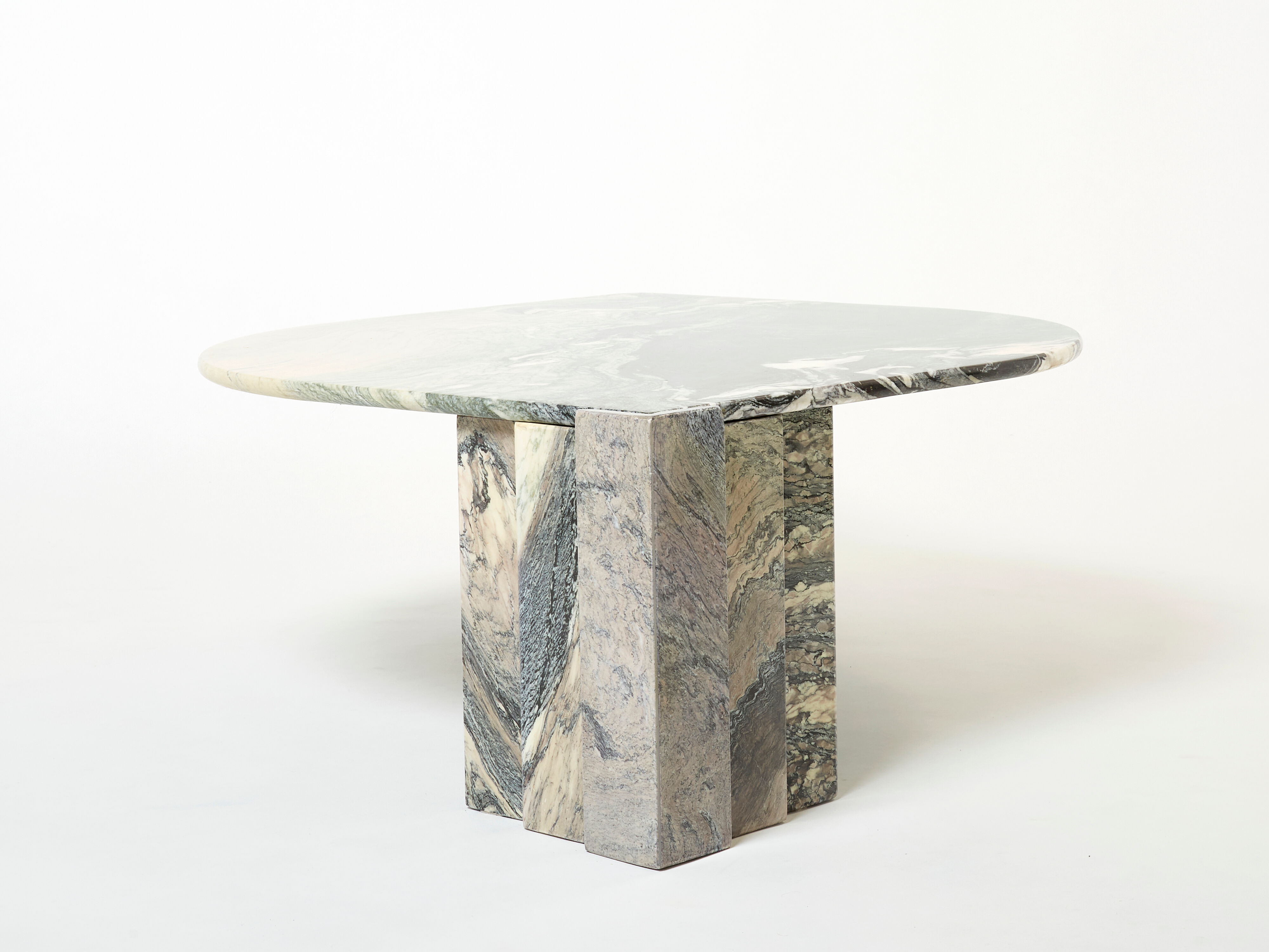Sicilian marble eye coffee table circa 1970