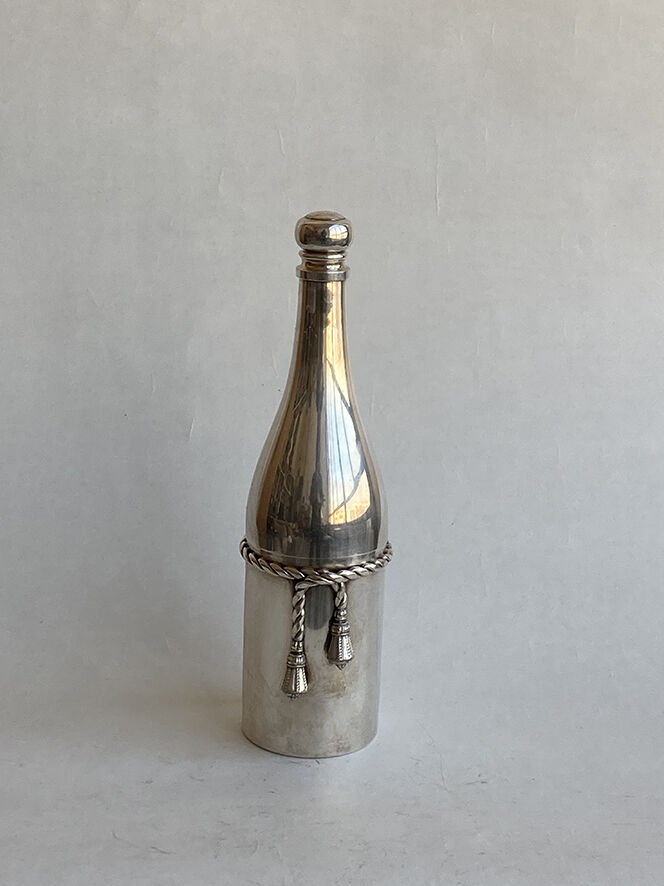 Cocktail shaker Maria Pergay 1970 bottle Champagne punches