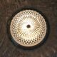 Mid-century crystal ceiling lamp with aluminium base 1960s