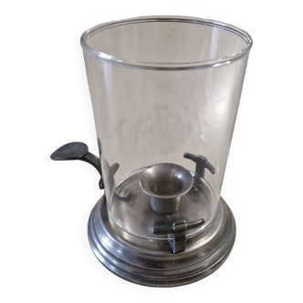 Candle holder/tea light holder with manor pewter glass