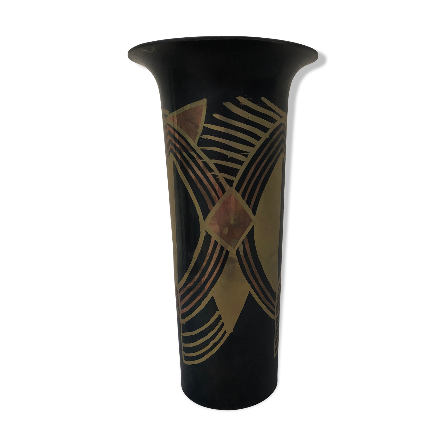 Vase art deco in dinanderie . France circa 1930 - 1940