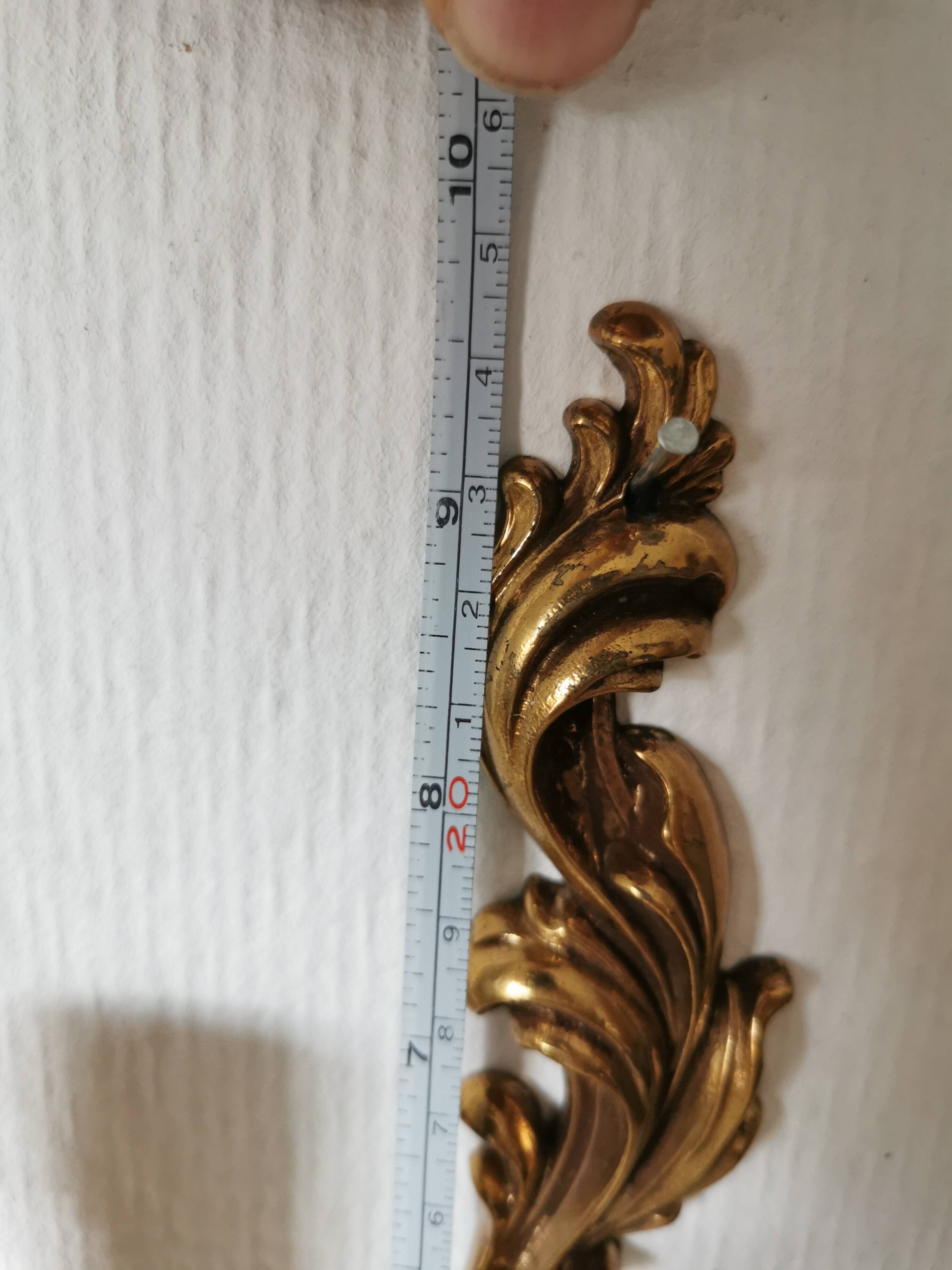 classic style wall lamp, Louis XV in gilded metal in bronze or brass effect candle holder and candlestick