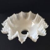 Ancien plafonnier en verre opaque blanc vintage