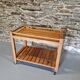 Old vintage pine serving trolley