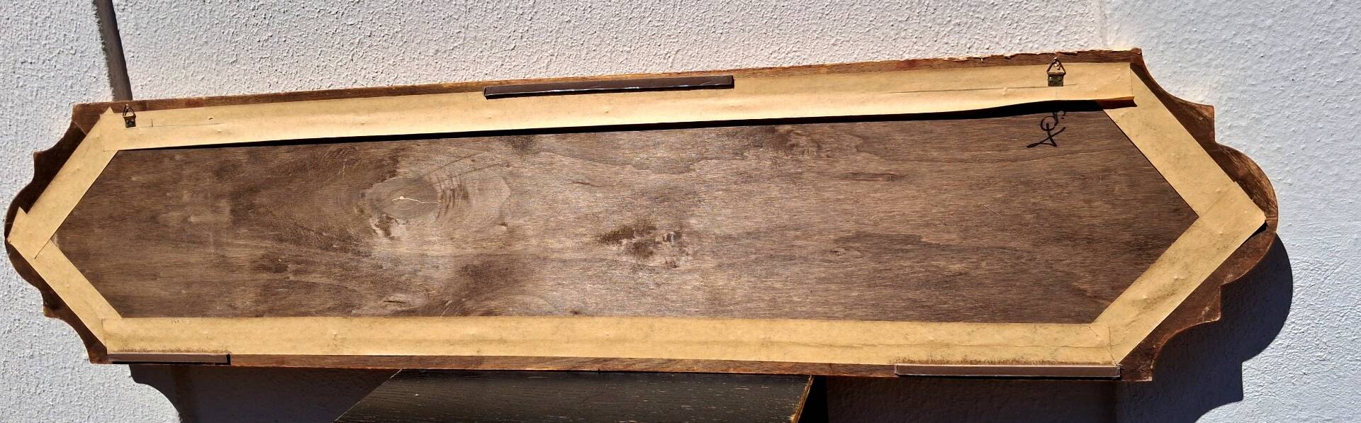 Vintage Venetian fresco, headboard, baroque art