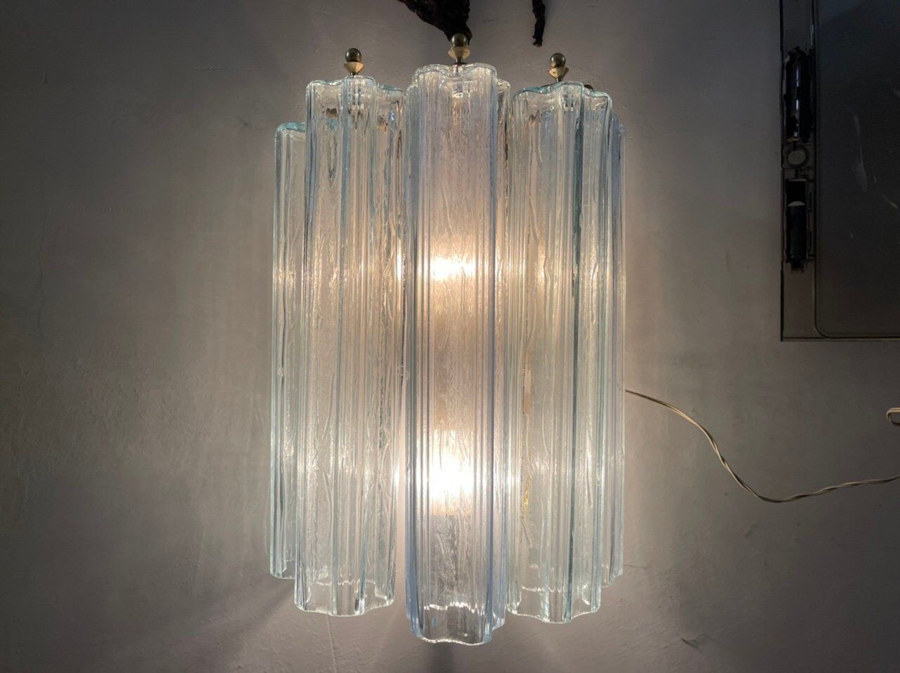 Italian Tube Wall Lights in Murano Glass, Set of 2