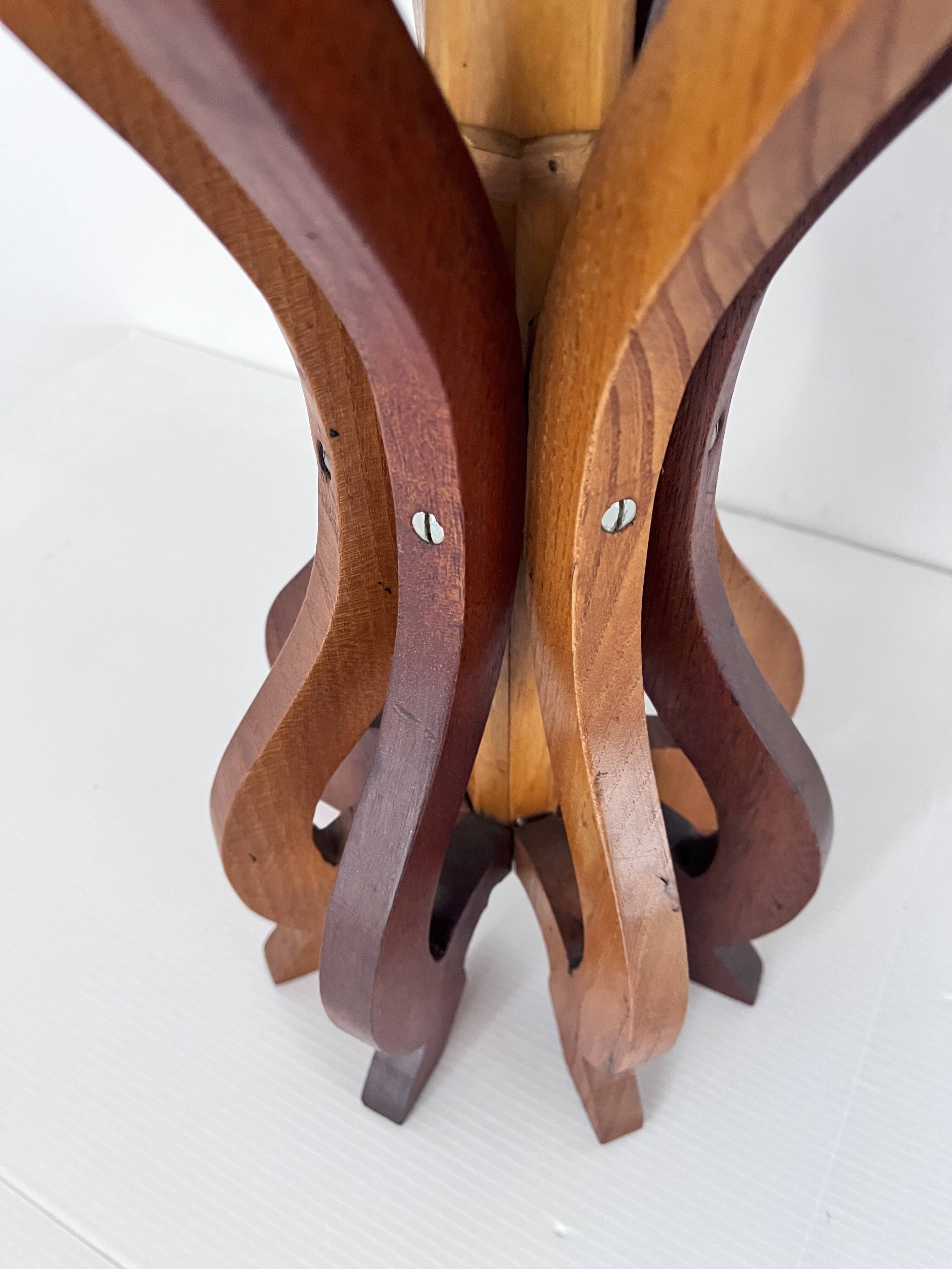 Unique wooden lamp from the 60s