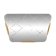Large Trapezoidal Golden Wall Mirror With Engraved Diamond Pattern, Austria, 1950s