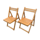 Paire de chaises pliante en bois