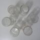 6 white granite blown glasses