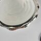 Vintage metal butter dish "Oyster" with glass insert, 1970.