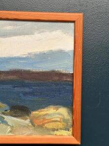 Swedish Oil on Canvas – “Landscape II” by Stig Delang –Vintage & Framed