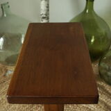 Country stool in ancient solid oak