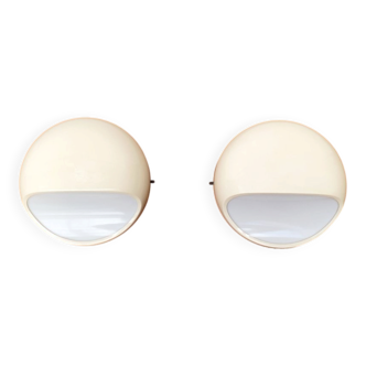 Italian Space Age Wall Lamps from the Mid-Century by Gerd Lange for Kartell, 1960s, Set of 2