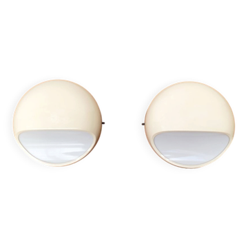 Italian Space Age Wall Lamps from the Mid-Century by Gerd Lange for Kartell, 1960s, Set of 2