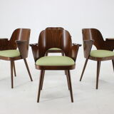 Ensemble de quatre chaises à manger Oswald Haerdtl des années 1960, Tchécoslovaquie