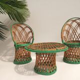 Vintage rattan lounge toy