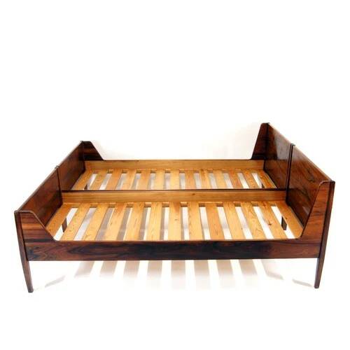 2 Retro Vintage Danish Double Twin Daybed Bed Frame Rosewood 60s 70s Teak