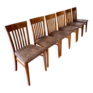 Lot de 6 chaises vintage - aspect
