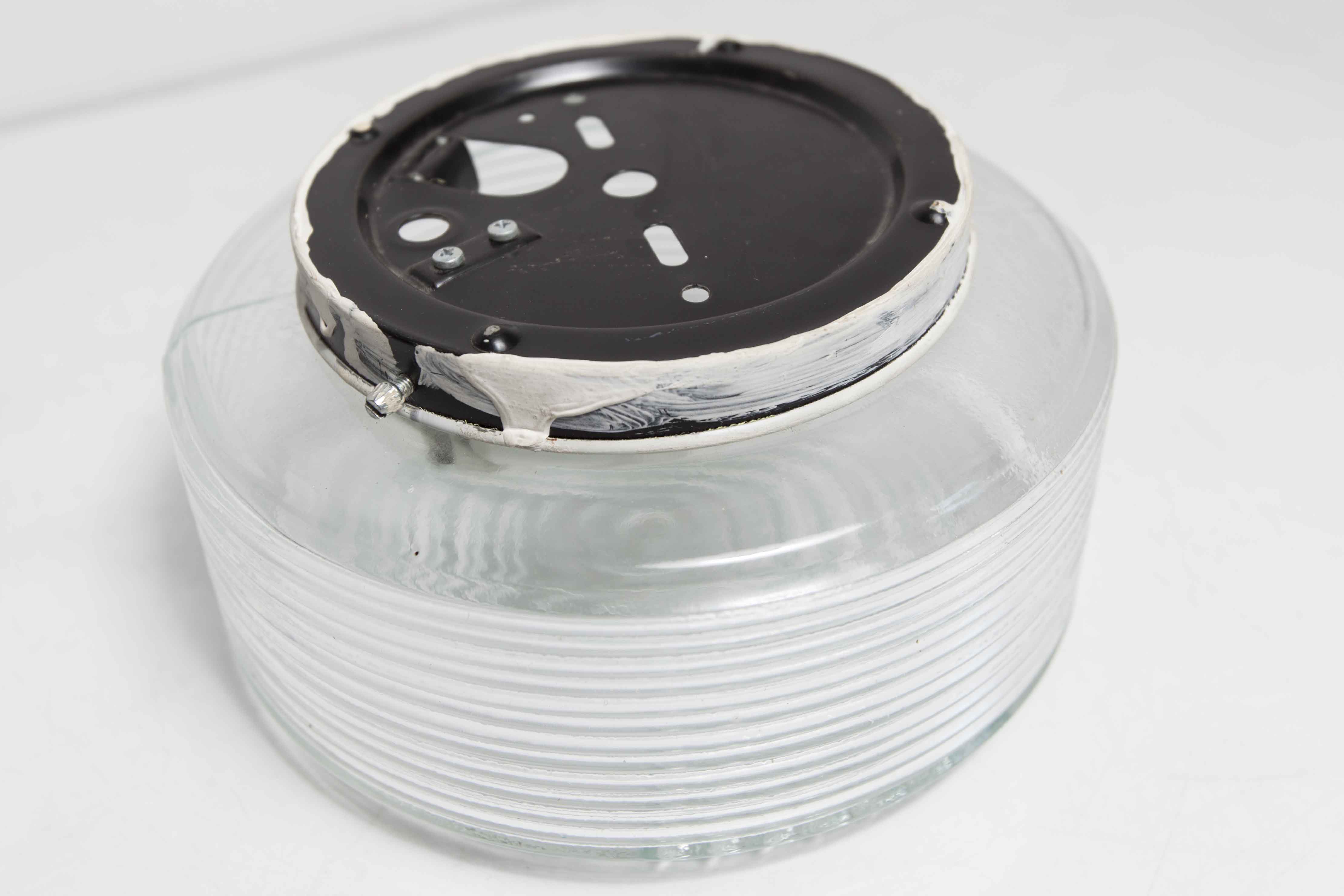 Ceiling lamp graphic 1970 glass