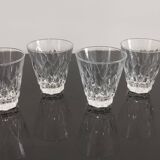 6 verres à porto en cristal ciselé vintage