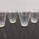 6 vintage chiseled crystal port glasses
