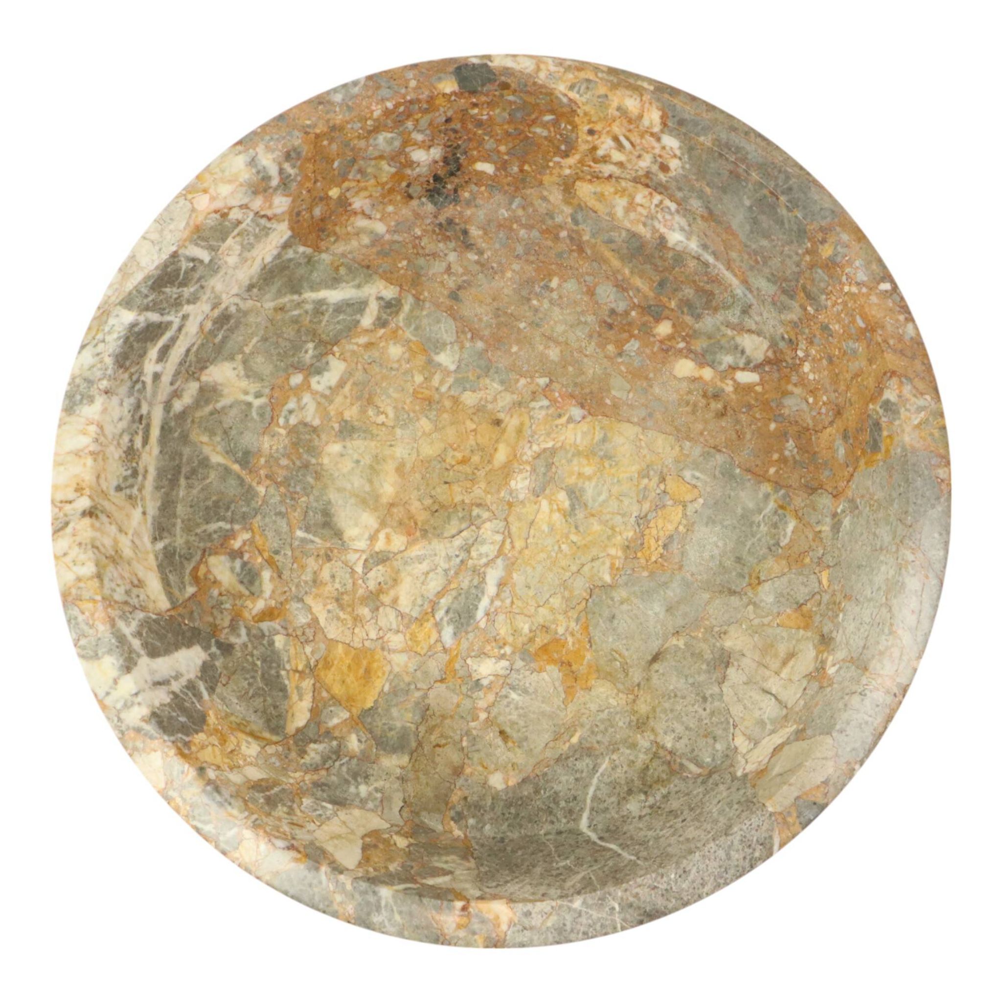 Heavy Large Marble Fruit Bowl XL Natural Stone 40cm