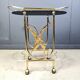 Vintage Italian brass bar cart, 1970s