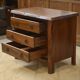Commode brutaliste 3 tiroirs en orme par Aranjou, 1960