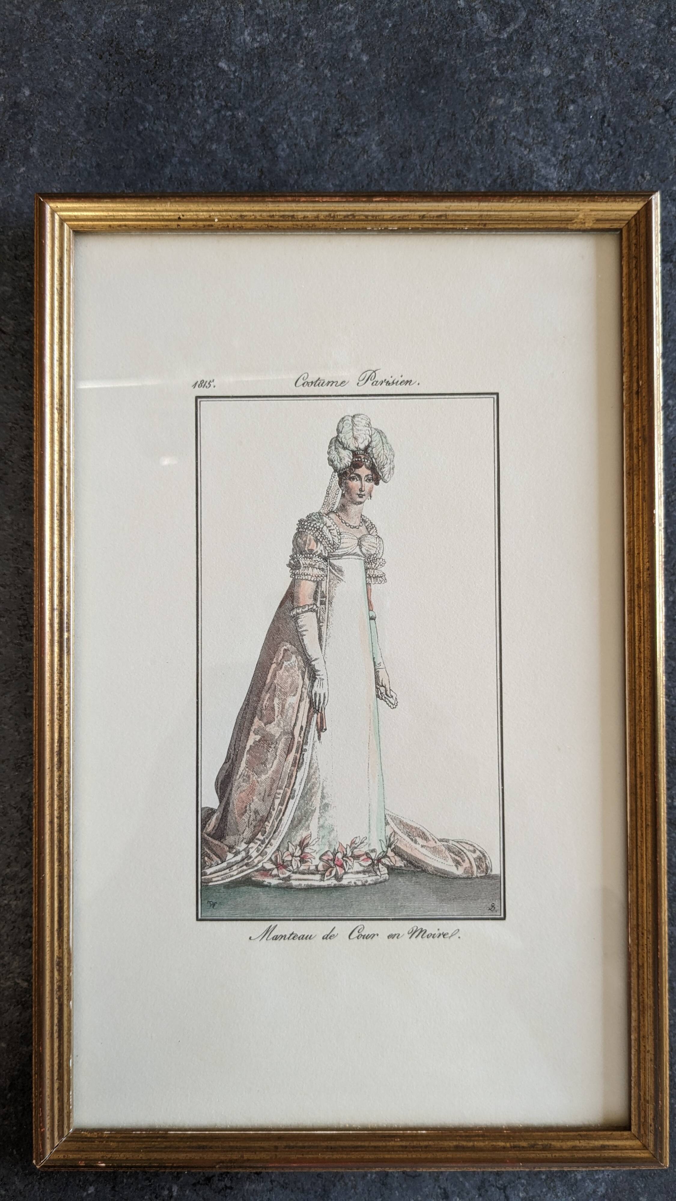 Gravure de mode - costume parisien