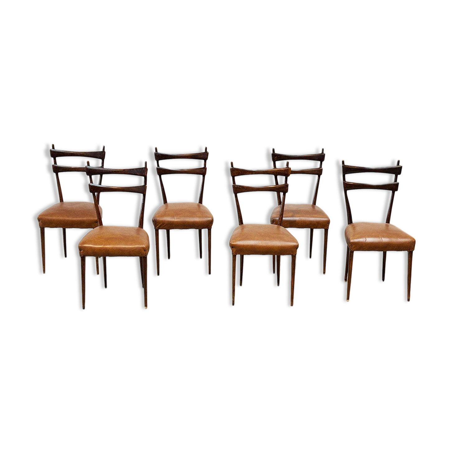 6 chaises de salle à manger italiennes