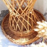 Vintage rattan round table