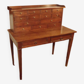 Desk / Secretary in exotic wood 15 drawers