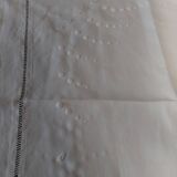 Old linen sheet, fine, embroidered with monogram BB, button closure, 72 x 7.