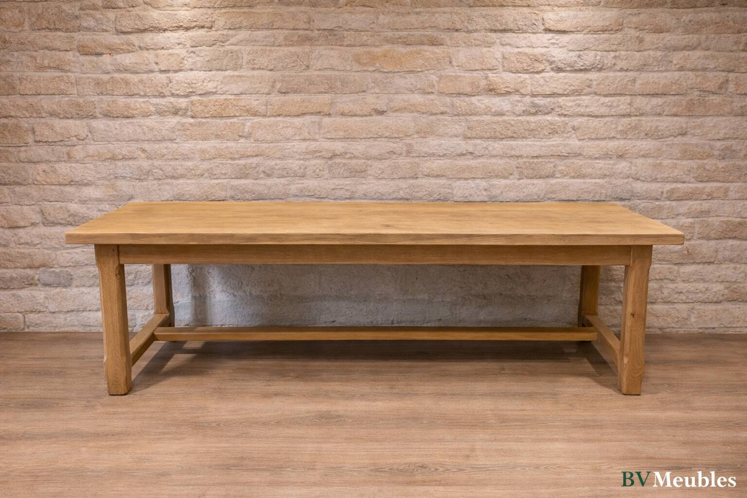 Large solid farmhouse table 2.5m – ideal for large gatherings.