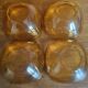 Set of 4 vintage amber glass bowls by Vereco.