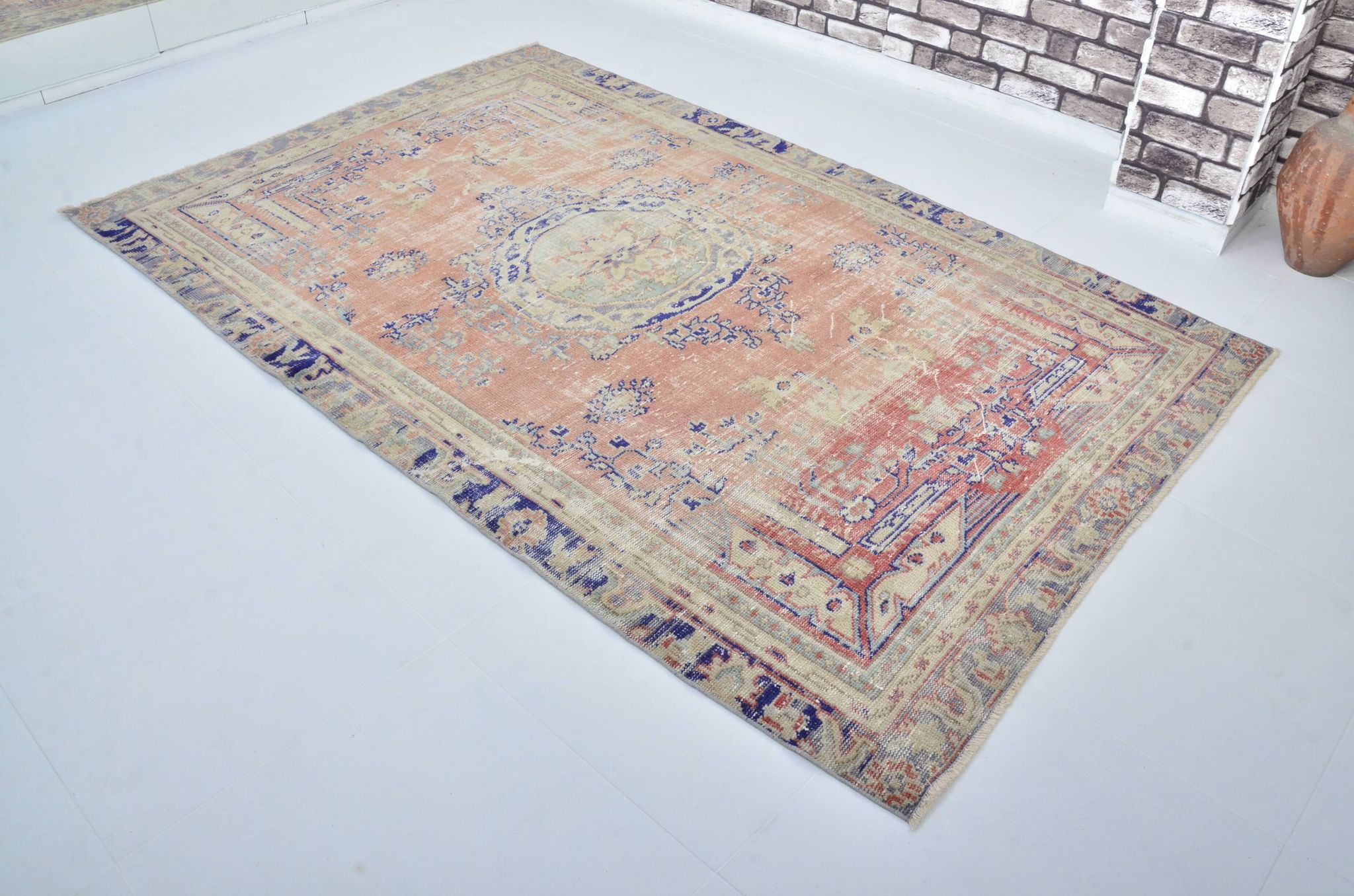 Oushak Turkish Vintage Rug sku 3305