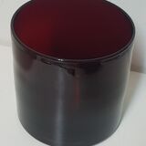 Beautiful Red Cylindrical Vase in Blown Glass