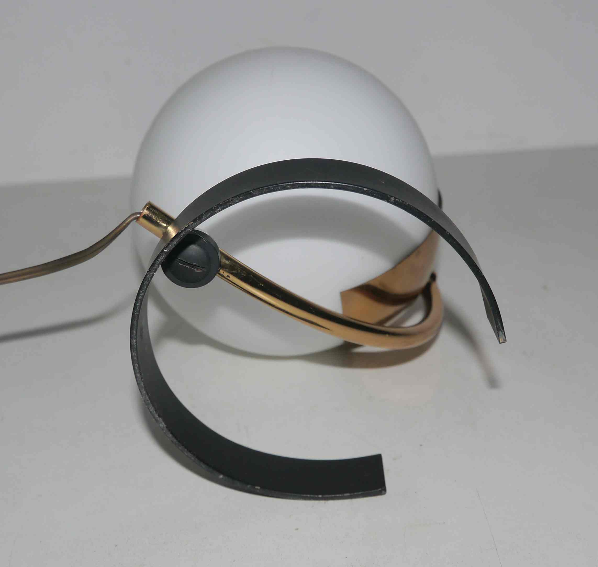 Lamp or wall lamp metal and opaline design 50's years